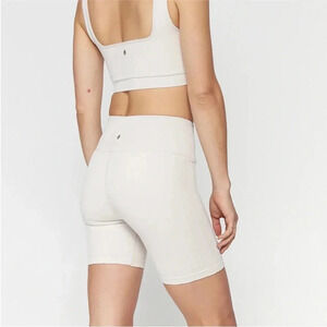 Spiritual Gangster Ribbed Seamless Cream Biker Short XS/S